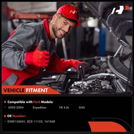 A-Premium Inyectores de combustible compatible con Ford Expedition 2003-2004 V8 4.6L, Gas, Juego de 8, Reemplazo# 0280156041, 822-11152