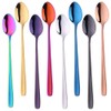 SBOMHS Long Handle Spoons Set of 8 (Coloured), Cocktail Mixing