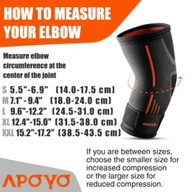 APOYO Elbow Brace for Tendonitis and Tennis Elbow, (Pair) Compression Sleeve for Arthritis, Workouts, Reduce Joint Pain During Fitness Activity (XX-Large)