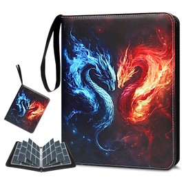 Card Binder 900 Pockets, Trading Card Binder 9 Pocket Card Holder Binder Card Collector Album Card Collection Binder with 50 Removable Card Sleeves for Boys and Girls Organized