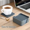 Colinda Silicone Drink Coasters with Holder, Set of 6, for