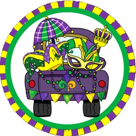 Mardi Gras Wreath Sign, Wreath Sign for Mardi Gras, Let the Good Times Roll, Crawfish Season, Fat Tuesday, Party, Louisiana, Tis the Season