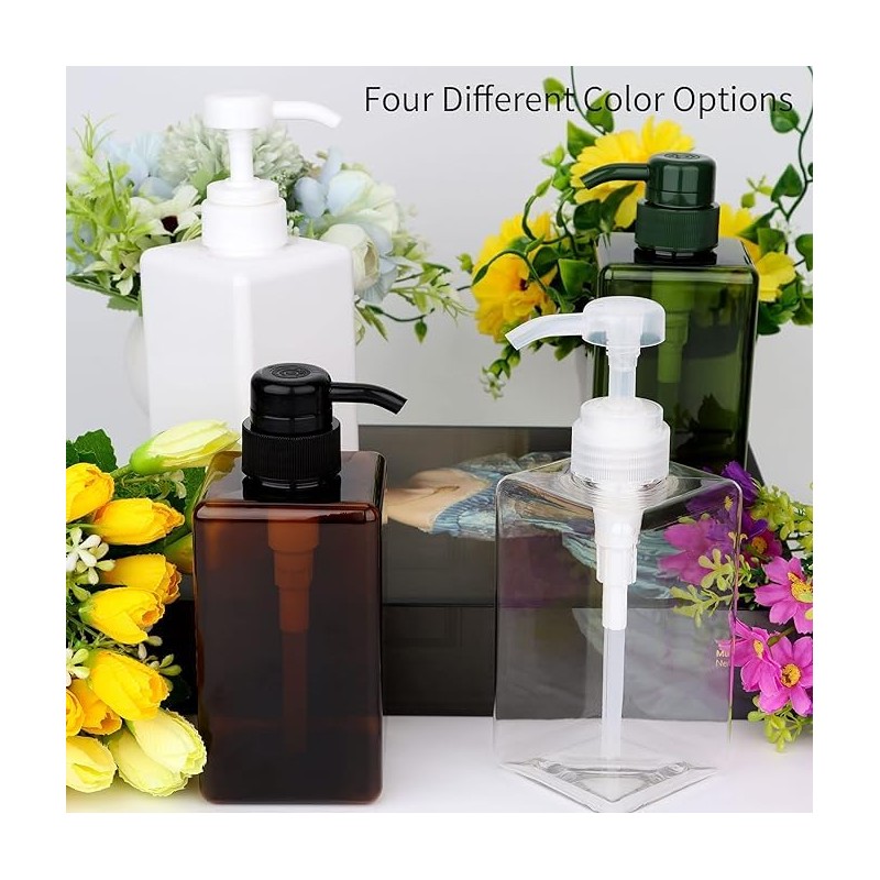 Empty Plastic Pump Bottles Dispenser,6Pcs 100ml Travel Pump Bottles Set,Refillable