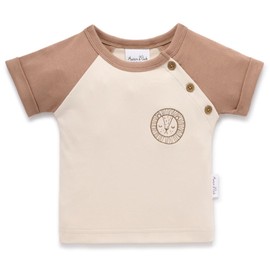Aster & Oak Lion Embroidered Raglan Tee, 4Y