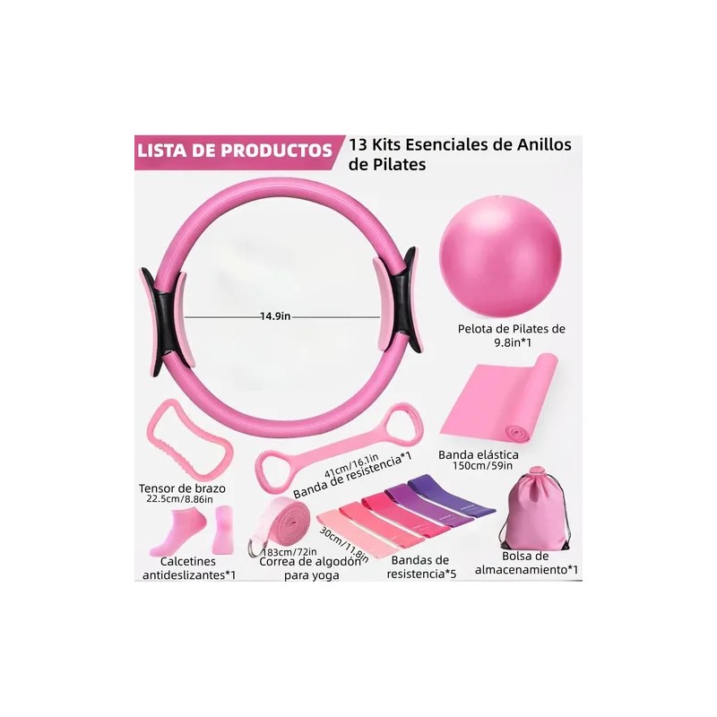 13pcs Para Kit De Pilates Essentials For Mujer Kit De
