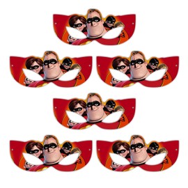 Incrdibls Eye Mask Decorations – Superhero Party Favors – Inspired Black Eye Masks for all – Ideal for Incrdibls Parties, Costumes, Dress-Up, Photo Booth Props – Soft, Comfortable, and Reusable