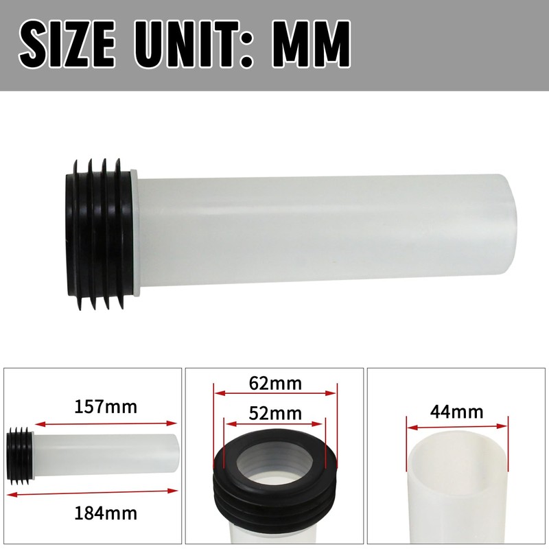 Wall Hung Toilet Gasket and Connector Set Compatible with Geberit