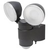 Maxsa 43218RS Battery-Powered Motion-Activated Dual-Head LED Security Spotlight, Black
