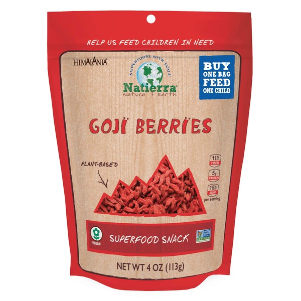 NATIERRA Himalania Goji Berries | Non-GMO & Vegan | 4 Ounce