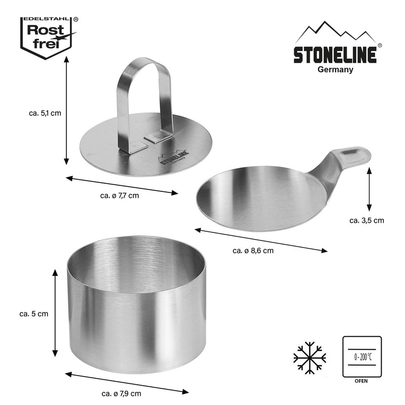 STONELINE® Dessert and food moulds set variant.
