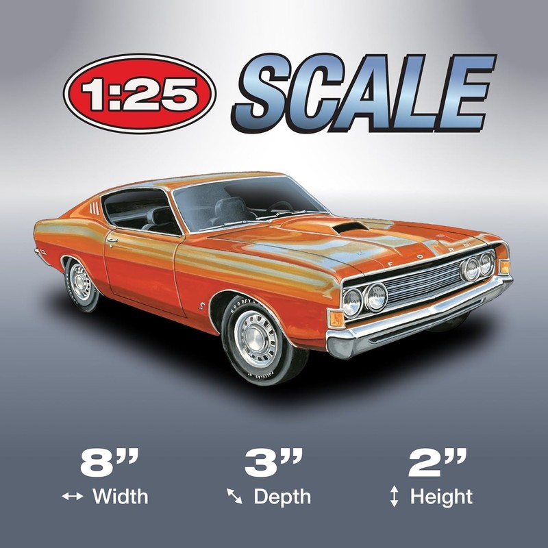 PLATZ AMT 1/25 1969 Ford Torino Cobra Fastback Plastic Model