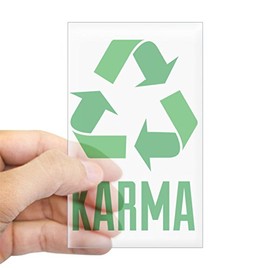 CafePress Karma Rectangle Bumper Sticker Car Decal
