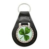 Giftshop UK Lucky Irish Shamrock Leather Key Fob