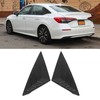 2pcs Rear Left Right Window Louver Bright Black Side Window