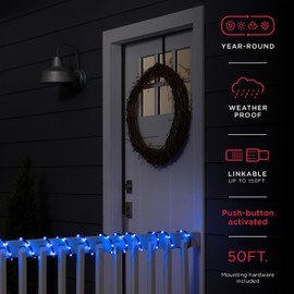 UltraPro LED Rope Lights, 50ft Premium Smoke Black Rope, Color Changing Light, RGB, Indoor/Outdoor, Discreet, Elegant, Flexible, Linkable, Durable, Rope Lights Outdoor, 66922