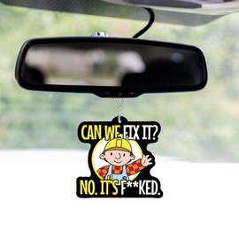 2 x fragrance tree with Bob the Builder motif, funny car fragrance dispenser, air freshener, fragrance pendant car, fragrance tree set car