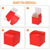 sourcing map 25 Pcs Red Gift Boxes, 3"x3"x3" Kraft Paper