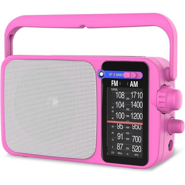 AM FM Radio with Best Reception,Bluetooth Portable AM FM Transistor