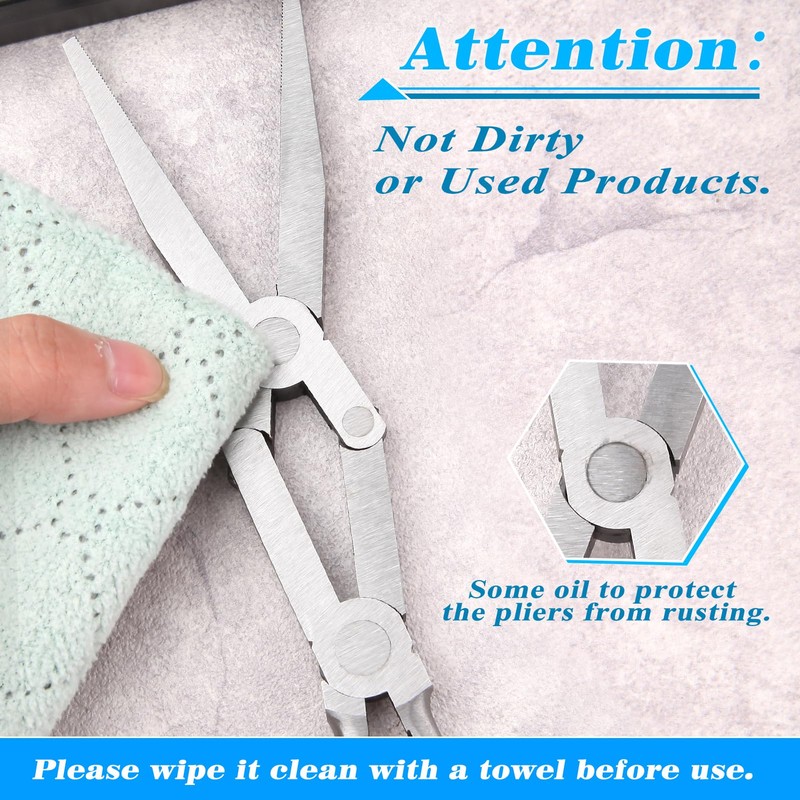 SPEEDWOX 13-Inch Double-Joint Flat Nose Pliers - Dual Pivot, Extra