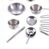 16PCS Pots and Pans Kitchen Toy Stainless Steel Pretend Play