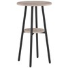 HOOBRO Bar Table, Round Pub Table, 2-Tier Bistro Table with