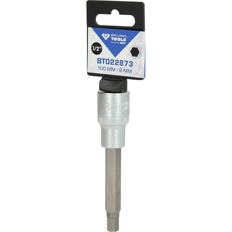 BRILLIANT TOOLS BT022873 1/2 Inch Hex Socket Bit Socket, 100