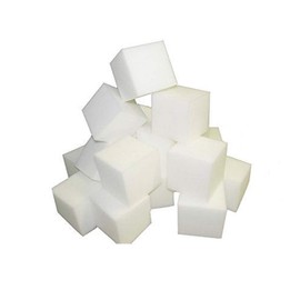 FoamRush Foam Pit Blocks/Cubes 50 pcs (White) 4"x4"x4" Pit Foam Blocks/Cubes for Skateboard Parks, Gymnastics Companies, and Trampoline Arenas