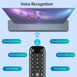 RC833 GUB1 Sprachfernbedienung kompatibel mit TCL LED LCD TV 50C643 50C745 55C745 55C641 55C749 65C643 75P745 75C845 98P745 50QM8B Controller Ersatz mit Network flix PrimeVideo Youtube Tasten