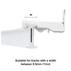 KXLIFE Black Wall Mount Brackets for Black Flexible Curtain Track,