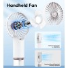 aupauter Portable Personal Misting Fan, Handheld Rechargeable Cooling Mini, White