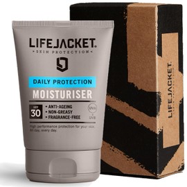 LifeJacket Daily Protection Moisturiser SPF 30 (100ml - Up to 6 months Use) Broad Spectrum Anti Fatigue, Anti-Ageing, Anti Wrinkle, UV Defence Face Cream for Sensitive Dry Skin