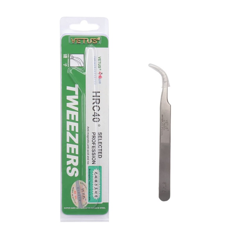 Eyelash Tweezers Eyelash Extension Tweezers Vetus ST-15 Curved