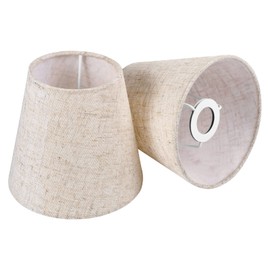 Balacoo 2pcs Cloth Lamp Shades Medium Lamp Shade Fabric Lamp Shade Fabric Light Shades Small Lamp Shade Clip LampShade Replacement Table Light Cover Light Accessories