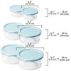 Luvan Glass Storage Containers with Lids, Set of 6 Round