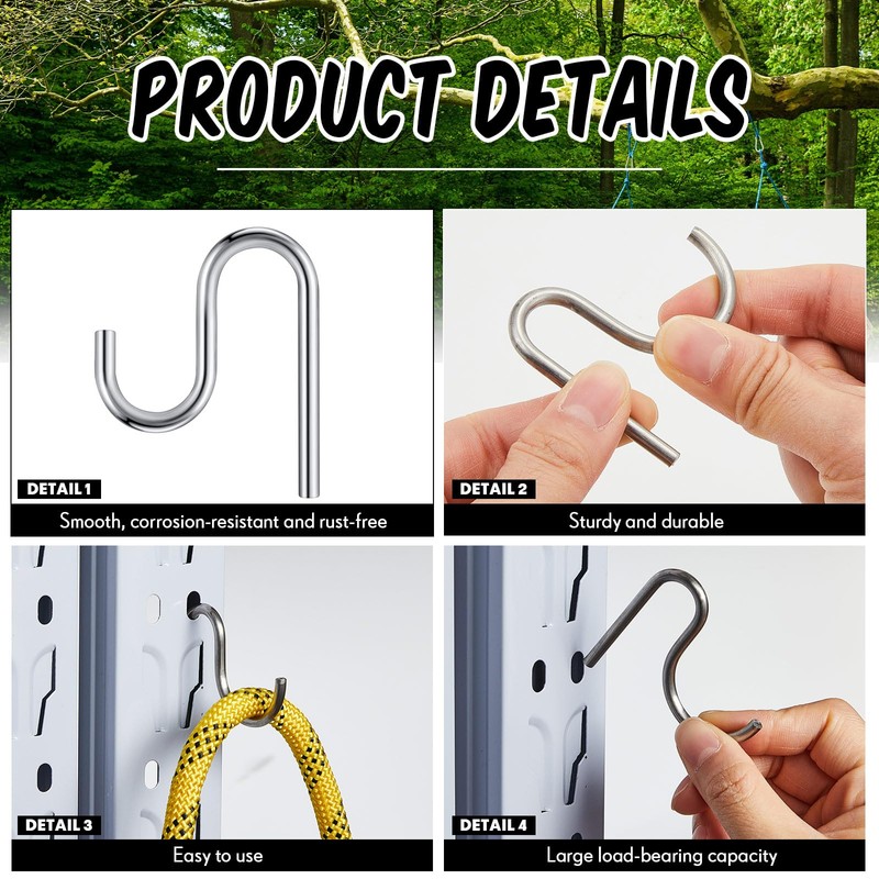 Blulu 10 Pcs 2'' Long Shed Hooks Shed Accessories Without