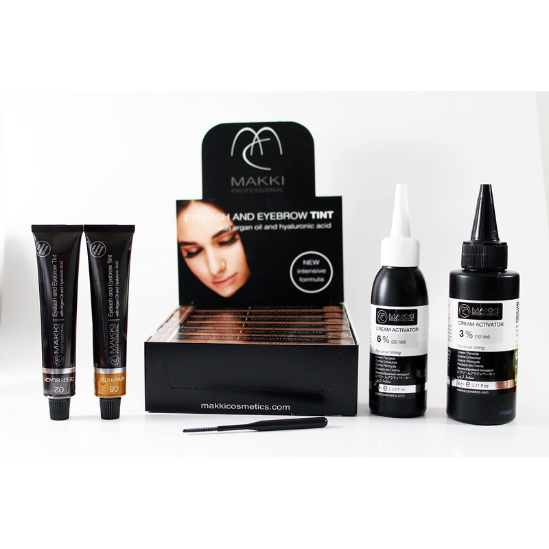 01 Black Makki Professional Intensive Eye lash and brow tint