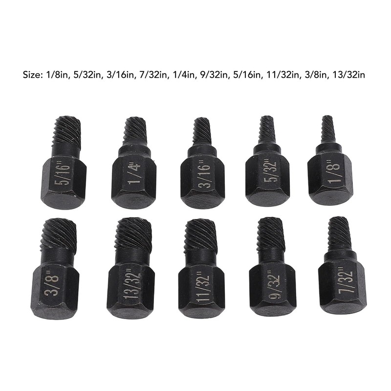 Juego de Extractores de Tornillos de 10 Piezas, Herramientas de