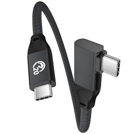UseBean Cable USB C de 90 Grados 0.5 Pies, 6 Pulgadas Corto USBC a USBC 3.2 Gen2 20Gbps Cable de Ángulo Recto, Video 4K Carga 100W, Cable Cargador Tip