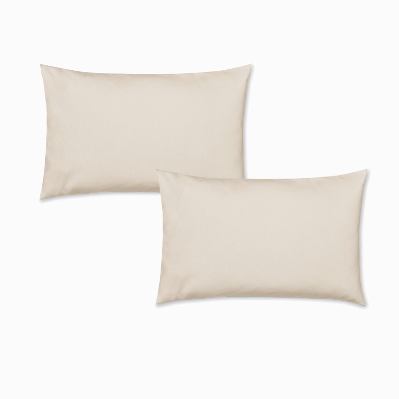 Catherine Lansfield Brushed Cotton Standard Pillowcase Pair Cream