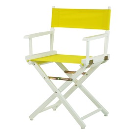 Casual Home 18" Director's Chair White Frame with Yellow Canvas