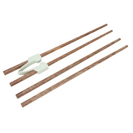 Sarini Chopstick Helper Training Set – Easy-to-Use Learning Chopsticks with 2 Pairs of Wooden Chopsticks for Beginners, Trainers, and Learners