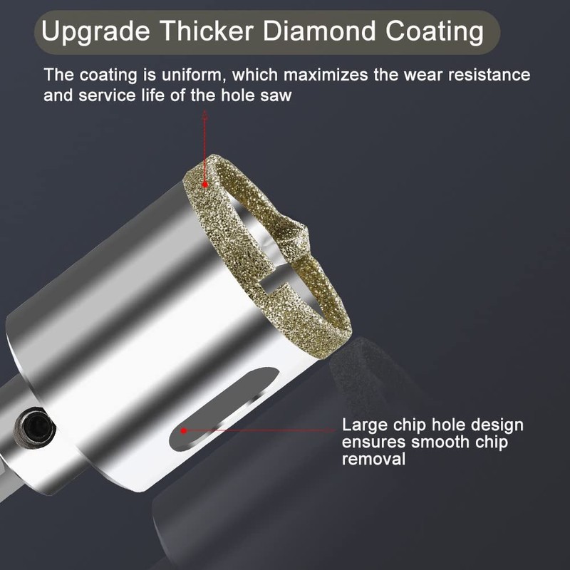 ASNOMY 3-1/4 Inch Diamond Hole Saw with Pilot Drill Bit,