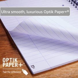 Oxford Campus, A4 Project Book, A4 Notebook Lined with Dividers, 200 Pages, Red, Thick White Optik+ Paper