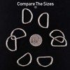 Swpeet S493 150Pcs 1inch Multi-Purpose Metal D Ring Semi-Circular D