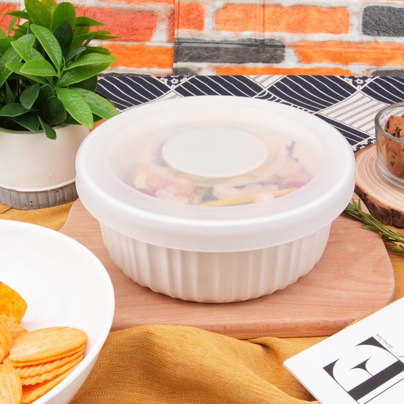 Purekra Silicone Lids for Corningware 1.5 Quart Round Dish, 1