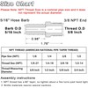 KOOTANS 4pcs 5/16" Hose Barb to 3/8 NPT Male Brass