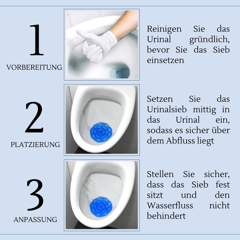 Lavalis Urinal Sieve (Pack of 9) Atlantic Freshness, Splash Guard
