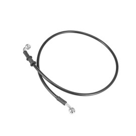 INFINAUTO Universal 90cm 35.43" Motorcycle Brake Clutch Oil Hose Line Pipe Hydraulic Reinforced Stainless Steel Braided Black Stylish Design
