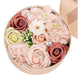 Luxury Beautiful Flora Scented Roses/Carnation Flower Bath Soap With Stem, Plant Essential Oil Flower Soap in Gift Box, Gift for Birthday/Valentine's Day/Mother's Day/Teachers' Day/Christmas Gift