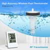 Pool Thermometer Floating, Solar Energy, Easy Read with Indoor Temperature,